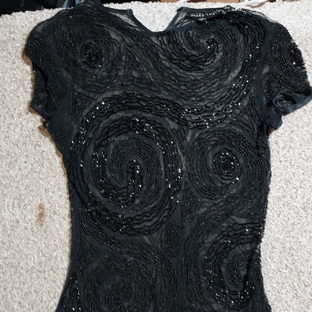 Elegant Black Beaded Top - Picture 1 of 4